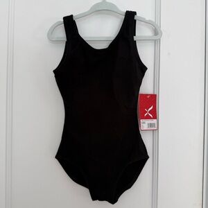 Capezio Black Kids Bodysuit Leotard NWT Size S